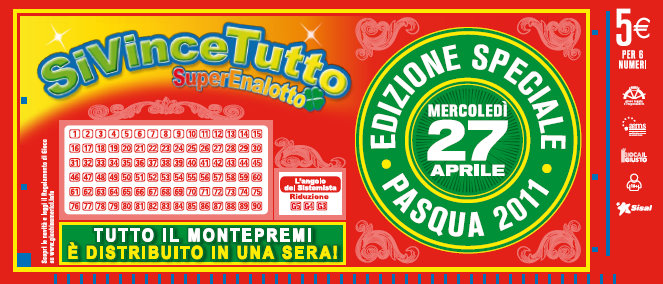 Dal 27 Aprile “SiVinceTutto” al SuperEnalotto.