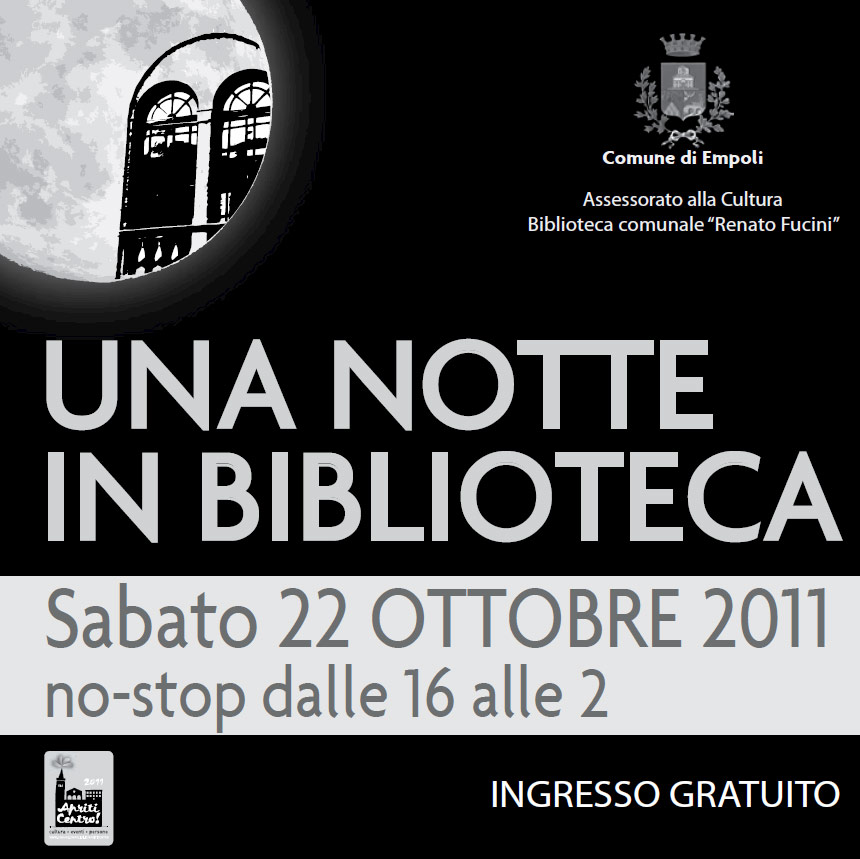 MariaGiovanna Luini a Empoli per “Una notte in biblioteca”